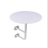 Wall Mounted Small Round Table for Laundry Room Natural Metal Floating Wall Desk for Small Space, Kitchen/Bar/Office/Bedroom/Garage - White (Size : Dia 45cm/17.7in) view 1