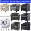 Club Chair Slipcover 1 Piece Velvet Stretch Barrel Chair Covers Solid Color Tub Chair Slipcovers Spandex Armchair Sofa Cover Couch Furniture Protector Arm Chair Cover for Living Room (Color : #60) view 3