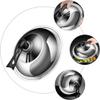 BAZAC Stainless Steel Universal Lid Pan Lid Cover with Long Handle Frying Pan Cover Cookware Lids Cooking Dome Cover Glass Pot Lids Replacement-A||24cm view 2
