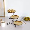3 Layer Fruit Basket for Kitchen Countertop, Stainless Steel Fruit and Vegetable Basket, 3 Tire Fruit Basket Stand, Modern Multi Layer Fruit Snack Vegetable Storage Basket for Kitchen(Silvery) view 2