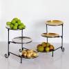 3 Layer Fruit Basket for Kitchen Countertop, Stainless Steel Fruit and Vegetable Basket, 3 Tire Fruit Basket Stand, Modern Multi Layer Fruit Snack Vegetable Storage Basket for Kitchen(Silvery) view 4