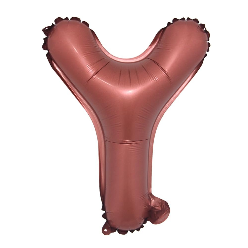 Chocolate Color Letter Number Foil balloons 1pc 16inch Alphabet Digital Inflatable Balloons Wedding birthday Party DIY Decorations (16 inch Chocolate Y)