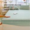 FCLDESHOP Fitted Sheet Soft,Solid Lace Cool Silk Latex Bedding Sheet,Bedroom Guest Room Non-Slip Latex Fitted Sheet Mattress Protector,Light Yellow,90 * 200cm (2pcs) view 3