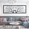 ICEWQOQU Tree Of Life Metal Wall Art, Tree Of Life Wall Hanging, Metal Branches Wall Decor, Branch Wall Decor, Wall Art for Living Room, Bathroom, Bedroom (47" x 16" | 118 x 40 cm, white) view 2