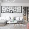 ICEWQOQU Tree Of Life Metal Wall Art, Tree Of Life Wall Hanging, Metal Branches Wall Decor, Branch Wall Decor, Wall Art for Living Room, Bathroom, Bedroom (47" x 16" | 118 x 40 cm, white) view 4