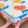 FCLDESHOP Fitted Mattress Pad,Summer Cool Latex Quilted Bed Sheet, Kids Room Cartoon Print Deep Pocket Mattress Cover Queen Bed Cover,Geometry,150 * 200cm (1pcs) view 3