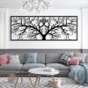 Tree of Life Metal Wall Art, Tree of Life Wall Art, Tree Branches Wall Decor, Oversize Metal Wall Hanging, Nature Lover Gift, Modern Home Deco, Housewarming Gift (74" x 27" | 188 x 68 cm (consist of 2 view 1