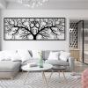 Tree of Life Metal Wall Art, Tree of Life Wall Art, Tree Branches Wall Decor, Oversize Metal Wall Hanging, Nature Lover Gift, Modern Home Deco, Housewarming Gift (74" x 27" | 188 x 68 cm (consist of 2 view 2