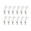 Cabilock 12PCS Stainless Steel Hanger Clips Wire Clip for Drying Metal Clothespins Multi-Purpose Windproof Clips for Clothesline view 1