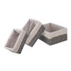 Zerodeko 3pcs Rattan Woven Storage Baskets Decorative Indoor Organizers for Makeup Toys Books and Sundries Stylish Grey Bins for Home Use Versatile and Multi-purpose view 1