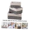 Zerodeko 3pcs Rattan Woven Storage Baskets Decorative Indoor Organizers for Makeup Toys Books and Sundries Stylish Grey Bins for Home Use Versatile and Multi-purpose view 4