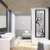 ICEWQOQU Tree of Life Metal Wall Decor, Metal Branches Wall Decor, Branch Vertical Wall Art, Tree of Life Wall Hanging, Wall Art for Living Room, Bathroom, Bedroom (47" x 16" | 118 x 40 cm, gold) view 4