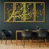 Metal Wall Decor, Tree of Life Wall Art, 4 Panels Metal Tree Wall Art, Tree Sign, Metal Wall Decor, Metal Wall Decor, Home Wall Hangings, Family Tree Wall Decor, Tree of Life Decor (79"W x 39"H / 200x100 cm, black) view 4
