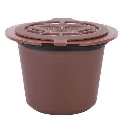 3Pcs Reusable Coffee Capsules Filter Refillable Capsules Pods for Household Use Brown Compatible with Standard Machines