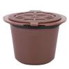 3Pcs Reusable Coffee Capsules Filter Refillable Capsules Pods for Household Use Brown Compatible with Standard Machines view 1