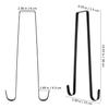 BESTOYARD Metal Hangers Christmas Wreath Hook Iron Front Door Double Sided Over Door Towel Rack view 2
