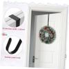 BESTOYARD Metal Hangers Christmas Wreath Hook Iron Front Door Double Sided Over Door Towel Rack view 3