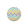 Aqua Gold Gray Circles ebd Stripe Polka Dot Zig-zagged Stripes - Farm Fresh Knobs Design Ceramic Cabinet Kitchen Bathroom Bedroom Furniture Handles or Pulls w/Glossy Finish 1.5 x 1.5 Inches (3) view 1