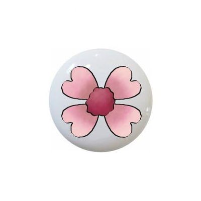 Cute as a Bug Country Valentine by tw - Farm Fresh Knobs Design Ceramic Cabinet Kitchen Bathroom Bedroom Furniture Handles or Pulls w/Glossy Finish 1.5 x 1.5 Inches (flower1)