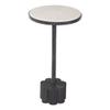 Bassett Mirror Company Sprout Accent Table in Black Metal and White Marble view 1