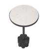 Bassett Mirror Company Sprout Accent Table in Black Metal and White Marble view 2