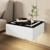 Smart Nightstand, Nightstand with Wireless Charging Station, Floating Nightstand, Smart Side Table, Night Stand with Led Lights, for Living Room, Bedroom (Color : White, Size : L-48CM/18.9IN) view 1