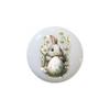 Cute Bunnies Holding Eggs by dw - Farm Fresh Knobs Design Ceramic Cabinet Kitchen Bathroom Bedroom Furniture Handles or Pulls w/Glossy Finish 1.5 x 1.5 Inches (14) view 1