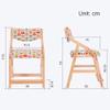 GMZ&KEHC Kids Study Chair with Adjustable Pedal, Made of Bent Wood,Ergonomic Design Sitting Posture Correction with Comfortable Backrest, 6 Level Height Adjustable,D view 3