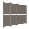 4 Panel Room Divider Wall Folding Privacy Screens with Metal Frame Freestanding Partition for Home Office Bedroom, Anthracite 78.7"x78.7" Fabric view 1