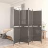 4 Panel Room Divider Wall Folding Privacy Screens with Metal Frame Freestanding Partition for Home Office Bedroom, Anthracite 78.7"x78.7" Fabric view 2