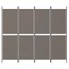 4 Panel Room Divider Wall Folding Privacy Screens with Metal Frame Freestanding Partition for Home Office Bedroom, Anthracite 78.7"x78.7" Fabric view 3