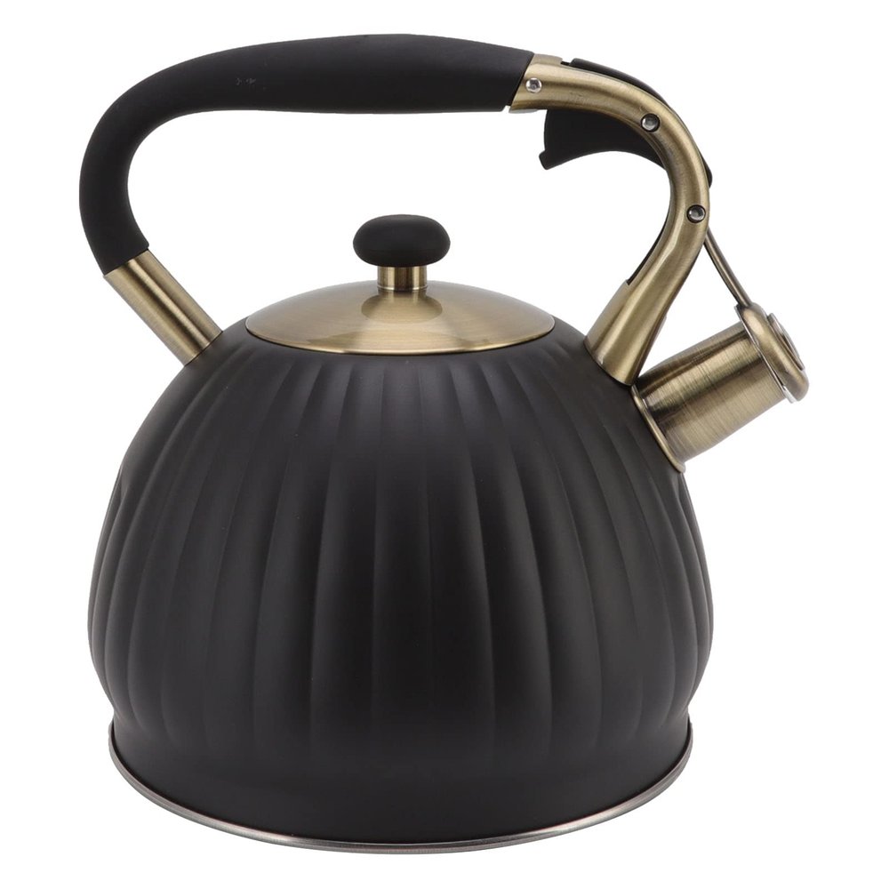3.5 Liter Whistling Tea Kettle, Stovetop with Cool Grip Ergonomic Handle, Teakettle Classic Teapot Stainless Steel Tea Pots for Stove Top with Thin Fast Heating Bas,