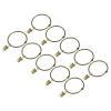 uxcell Curtain Rings with Clips, 20pcs - Carbon Steel Drapery Curtain Clip Rings, 2.5 Inch Curtain Clip Rings Hooks for Curtain Rod (Bronze) view 1