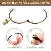 uxcell Curtain Rings with Clips, 20pcs - Carbon Steel Drapery Curtain Clip Rings, 2.5 Inch Curtain Clip Rings Hooks for Curtain Rod (Bronze) view 4