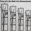 Metal Tree and Birds Wall Art, Metal Tree Art, Metal Wall Decor, 4 Panels Wall Hangings, Metal Wall Art, Home Decoration, Tree of Life Wall Art, Birds Metal Decor (59" x 15" / 150 x 38 cm, white) view 4