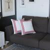 Apolena Decorative Throw Pillow Cover Set of 2 Greek Key 18" x 18" White & Red Square for Couch, Bedding view 1