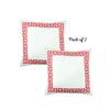 Apolena Decorative Throw Pillow Cover Set of 2 Greek Key 18" x 18" White & Red Square for Couch, Bedding view 2
