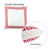 Apolena Decorative Throw Pillow Cover Set of 2 Greek Key 18" x 18" White & Red Square for Couch, Bedding view 4