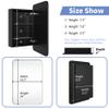 AGDULL Vintage-Style Bathroom Wood Black Cabinet with 16.5''x24'' Curved Mirror, Recessed Medicine Cabinet, in-Wall or Surface Mount Bathroom Storage Cabinet view 4