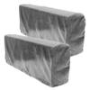 2pcs Stretch Sofa Armrest Covers in Imitation Velvet, Solid view 1