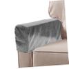 2pcs Stretch Sofa Armrest Covers in Imitation Velvet, Solid view 2