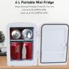 Cosmetic Makeup Mini Fridge ABS Plastic AC100-240V Beauty Cooling Heating Mini Fridge 4L for Bedroom (US Plug) view 4