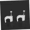 OSALADI 200pcs Round Cable Wire Clips Durable Cable Management Clips for Home Office Weather-Resistant Cord Holders for Indoor Outdoor Use view 4
