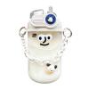 STANND Water Cup Girl high Value Summer Straw Cup Student Double Drinking Kettle Portable high Temperature Resistant Cup White + Large Strap + 3D Sticker (Random Style) view 4