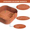 Air Fryer Basket Liners Square Reusable Air Fryer Silicone Pots for Food Safe Air Fryers Liners Oven Accessories view 3