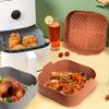 Air Fryer Basket Liners Square Reusable Air Fryer Silicone Pots for Food Safe Air Fryers Liners Oven Accessories view 4