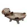 Ceramic Soap Holder Drainage Adorable Dual Soap Rack for Keys and Items Cute Animal Design for Bathroom Kitchen Storage view 1