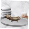 Ceramic Soap Holder Drainage Adorable Dual Soap Rack for Keys and Items Cute Animal Design for Bathroom Kitchen Storage view 2