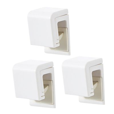 3pcs Wall Mounted Toothpaste Holder Clip Hanging Organizer for Bathroom Lightweight Nail Design Easy to Use Toothpaste Storage Space-Saving Bathroom Accessory