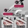 Manual Meat Slicer, Frozen Meat Slicer Machine Stainless Steel, Food Slicer Machine Adjustable Thickness, Meat Cutter M-Shaped Support Frame, for Home Cooking of Hot Pot view 3